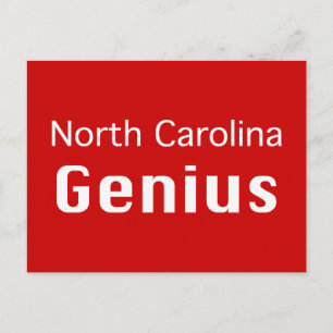 North Carolina Genius Geschenke Postkarte
