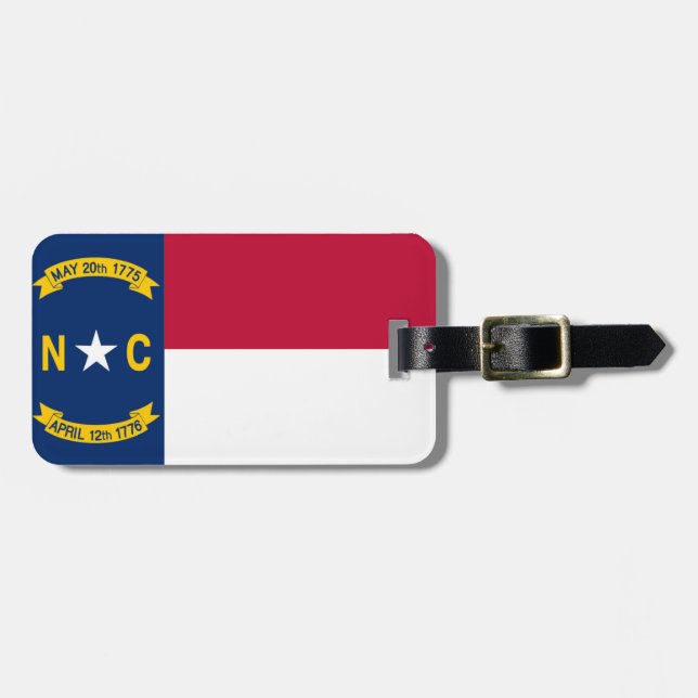 North Carolina Gepäckanhänger (Vorderseite horizontal)