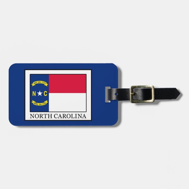 North Carolina Gepäckanhänger (Vorderseite horizontal)