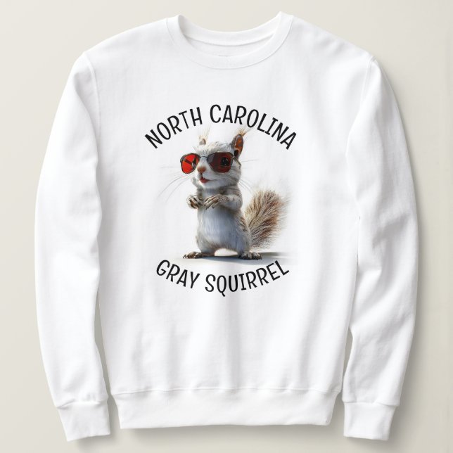 North Carolina Grau Eichhörnchen Sweatshirt (Design vorne)