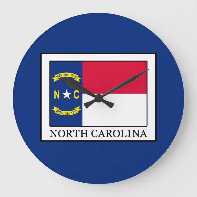 North Carolina Große Wanduhr (Vorderseite)