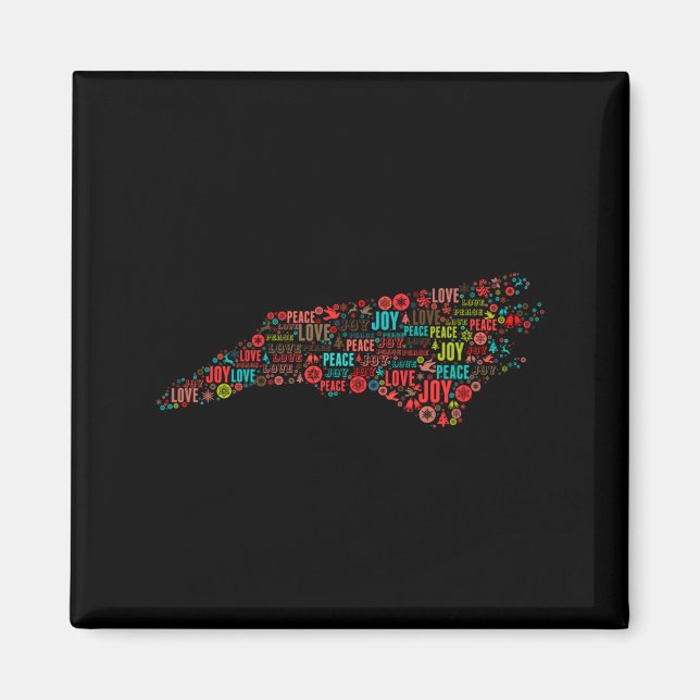 North Carolina Happy Holidays  Magnet (Vorne)