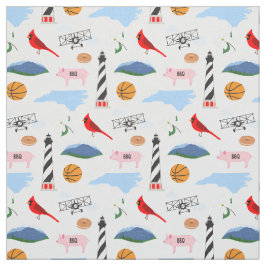 North Carolina Icons Fabric Stoff