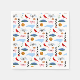 North Carolina Icons Napkins Serviette