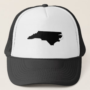 North Carolina in Schwarz und Weiß Truckerkappe