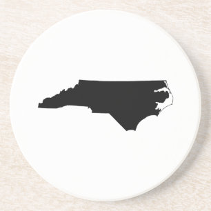 North Carolina in Schwarz und Weiß Untersetzer