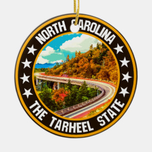 North Carolina Keramik Ornament