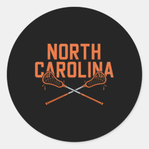 North Carolina Lacrosse Vintag Nc Lax Retro-Stil Runder Aufkleber