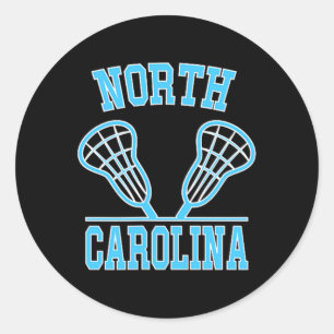 North Carolina Lacrosse Vintag Nc Lax Weathered Runder Aufkleber