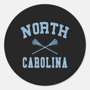 North Carolina Lacrosse Vintag Nc Lax Wetter 1 Runder Aufkleber