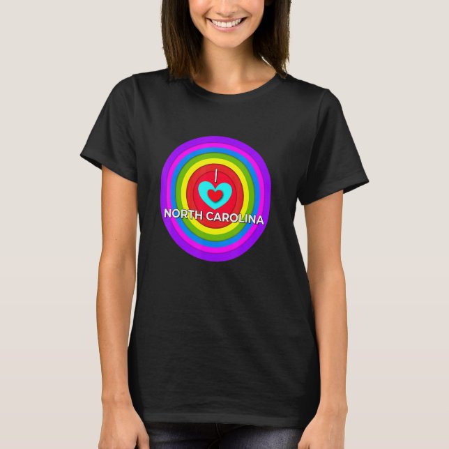 North Carolina Liebe Pride T-Shirt (Vorderseite)
