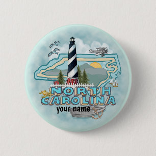 North Carolina Lighthouse Button