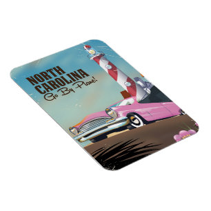 North Carolina Lighthouse Reiseplakat Magnet