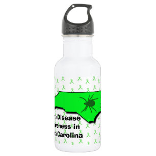 North Carolina Lyme-Borreliose-Bewusstseins-Wasser Edelstahlflasche