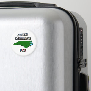 North Carolina Map and Text Magnet