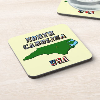 North Carolina Map and Text Untersetzer