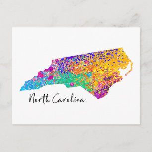 North Carolina Moderne Karte