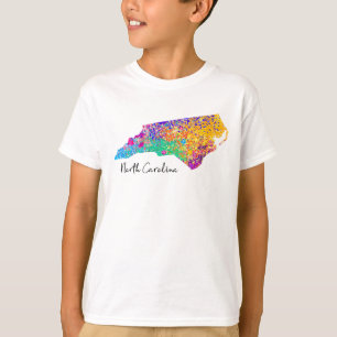 North Carolina-moderne Karte T-Shirt