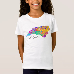 North Carolina-moderne Karte T-Shirt