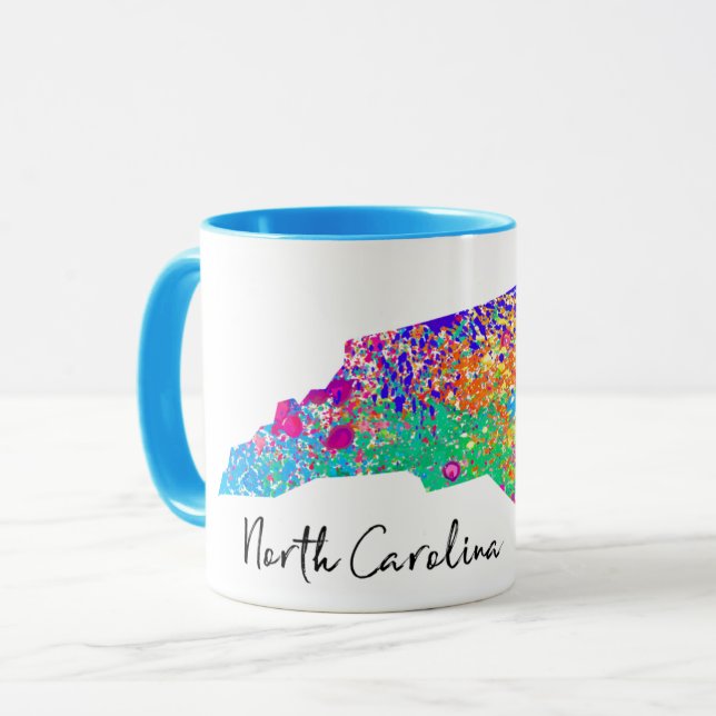 North Carolina-moderne Karte Tasse (Vorderseite Links)
