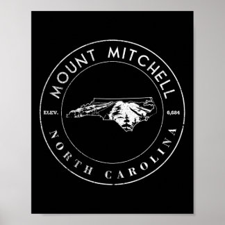 North Carolina Mountain State Form Wandern Mt Mitc Poster