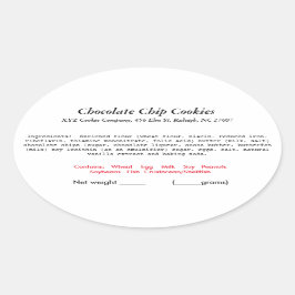 North Carolina NC Hütte Law Label Bäckerei Ovaler Aufkleber