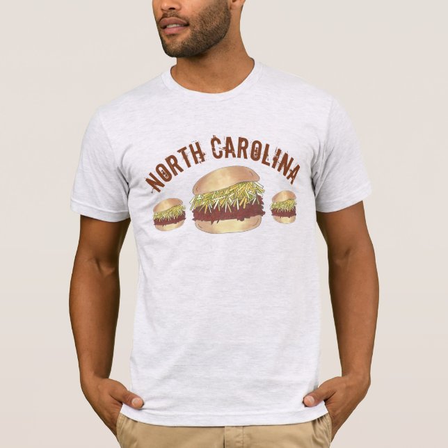 North Carolina NC Style Pork GRILLEN Barbecue Sand T-Shirt (Vorderseite)