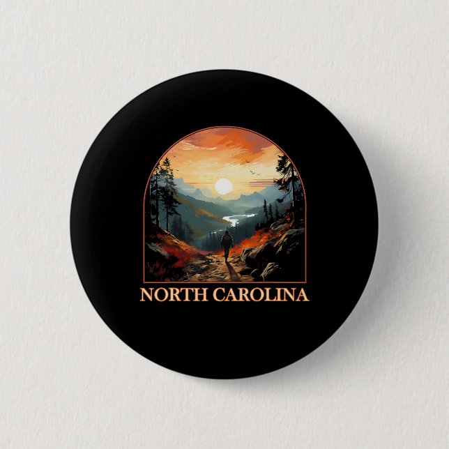 North Carolina Nc Wandern Berg Staatsstolz  Button (Vorderseite)