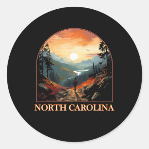 North Carolina Nc Wandern Berg Staatsstolz Runder Aufkleber