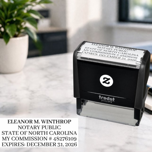 North Carolina Notary Public Permastempel (Von Creator hochgeladen)