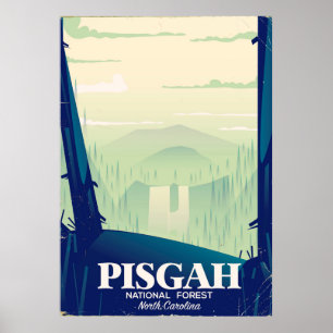 North Carolina Pisgah Nationalpark Reiseplakat Poster