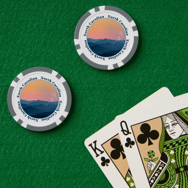 North Carolina Pokerchips (Pokertisch (doppelt))