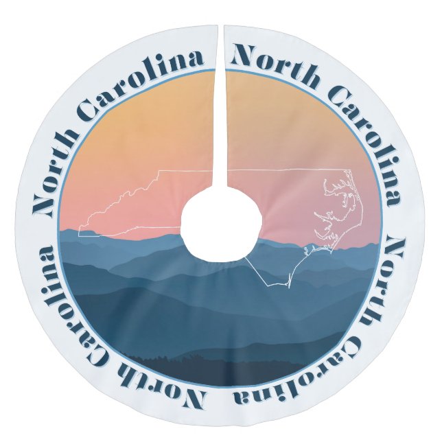 North Carolina Polyester Weihnachtsbaumdecke (Vorderseite)