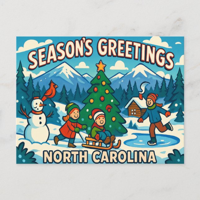 NORTH CAROLINA Postkarte (Vorderseite)