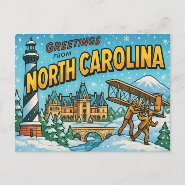 NORTH CAROLINA Postkarte (Vorderseite)