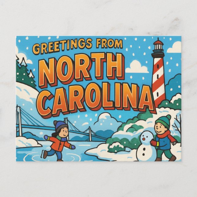 NORTH CAROLINA Postkarte (Vorderseite)