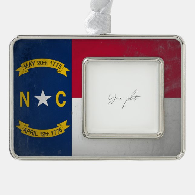 North Carolina Rahmen-Ornament Silber (Vorderseite)