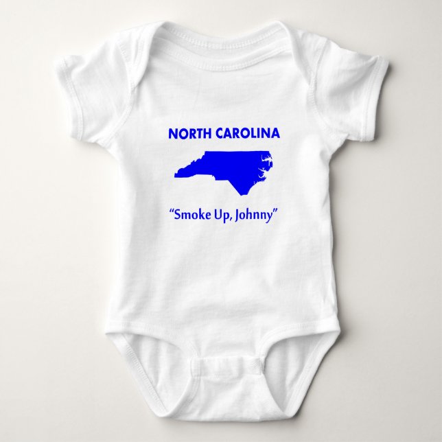North Carolina - Rauchen, Johnny! Baby Strampler (Vorderseite)