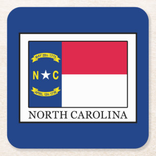 North Carolina Rechteckiger Pappuntersetzer
