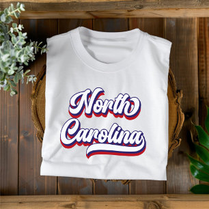 North Carolina Red White and Blue Vintag T - Shirt