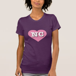 North Carolina Rosa Herz - I Liebe NC T-Shirt