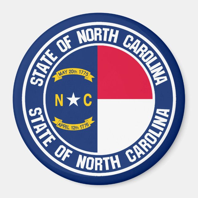 North Carolina Round Emblem Magnet (Vorne)