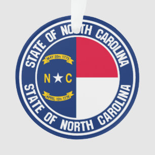 North Carolina Round Emblem Ornament