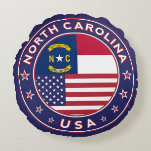 North Carolina Rundes Kissen