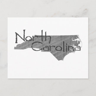 North Carolina Shaped Vintag Gray Chalkboard Name Postkarte