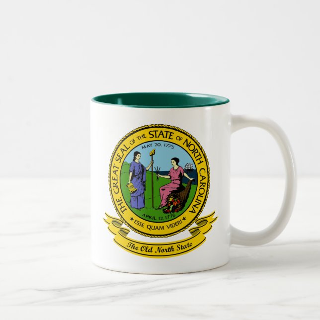 North Carolina Siegel Zweifarbige Tasse (Rechts)