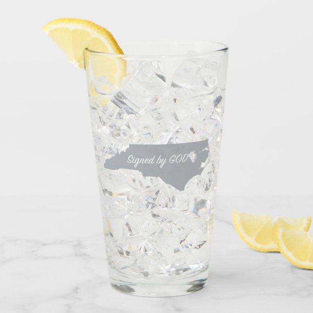 North Carolina, signiert durch den Gottesglas-Cup Glas (Vorderseite Ice)