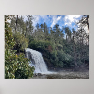 North Carolina Silver Run Falls Wasserfall Poster