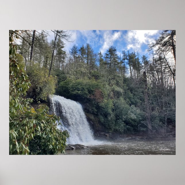North Carolina Silver Run Falls Wasserfall Poster (Vorne)