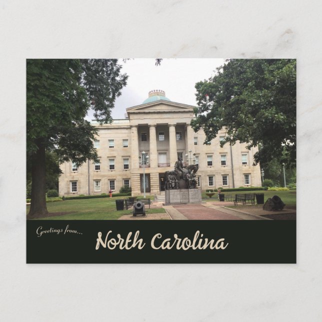 North Carolina Staat Hauptstadt Postkarte (Vorderseite)